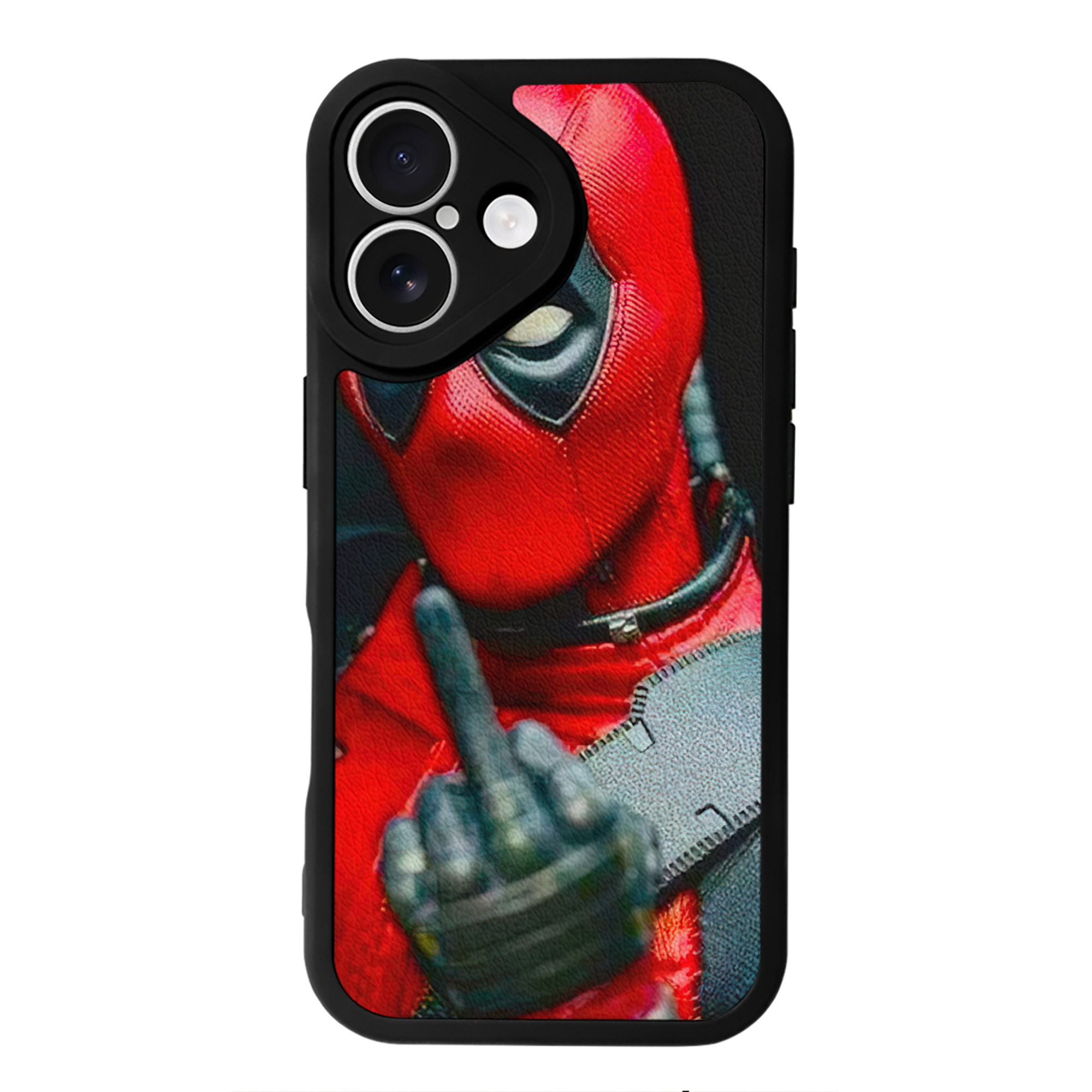 （画像用） Deadpool デッドプール 【iPhone 16シリーズ対応】シリコンスマホケース（レザー調） 材質：シリコン